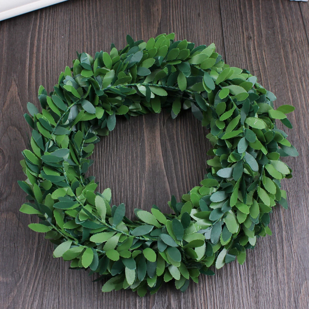 Garland Tree Decoration Wire Rattan PVC Leaves Natural Decor Hand Wreath | Дом и сад