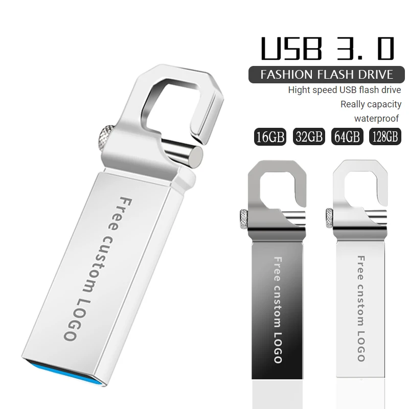 Реальная емкость usb флеш-накопитель ключ usb 3,0 флеш-карта памяти металлическая Флешка 64 ГБ 32 ГБ 16 ГБ 8 ГБ флеш-накопитель 128 ГБ бесплатный логотип на заказ