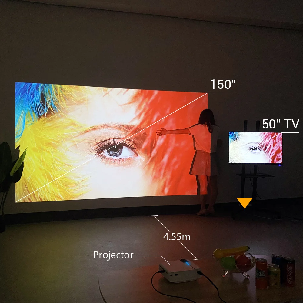 BYINTEK K1plus Mini 1080P Video Game LED Portable Home Theater Projector Beamer Proyector for Smartphone 3D 4K Cinema | Электроника
