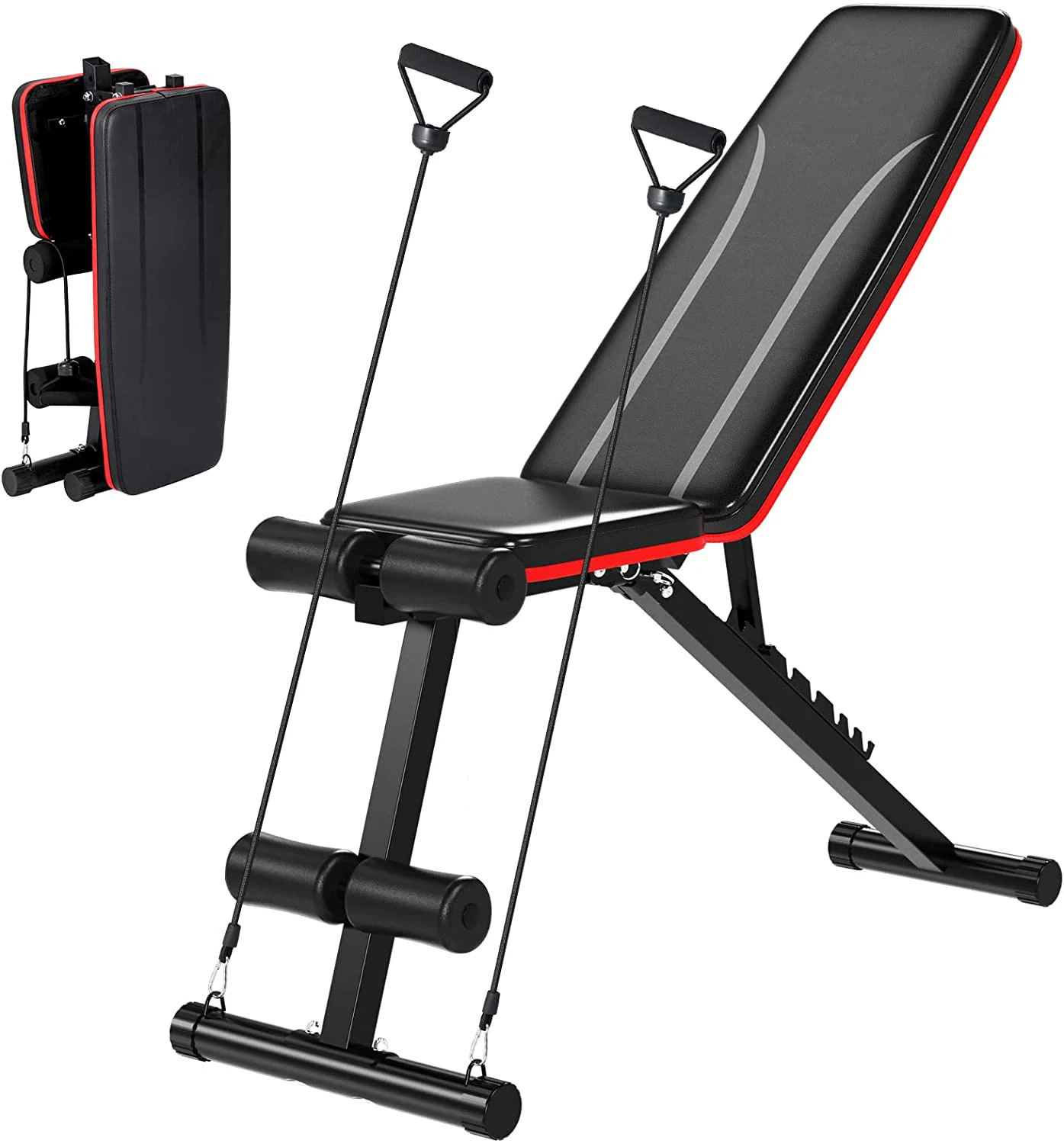 

Adjustable Weight Bench Full Body Workout Multi-Purpose Foldable Incline Decline Exercise Workout Bench for Home Gym