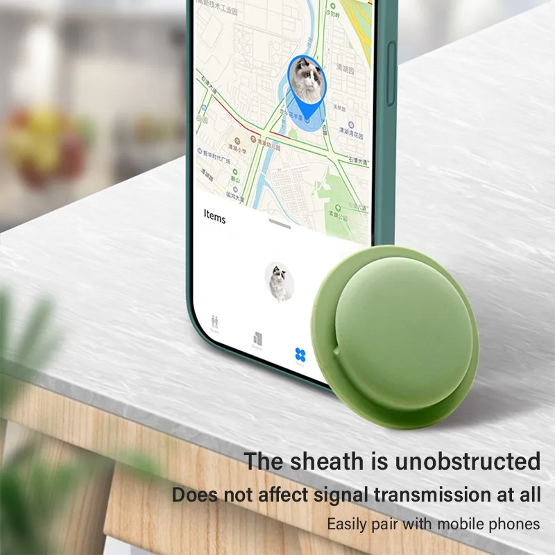 

For Airtags Tracker Silicone Case Anti-lost Protective Sleeve Back Adhesive Mount Soft Cover Protector For Airtags Accessories