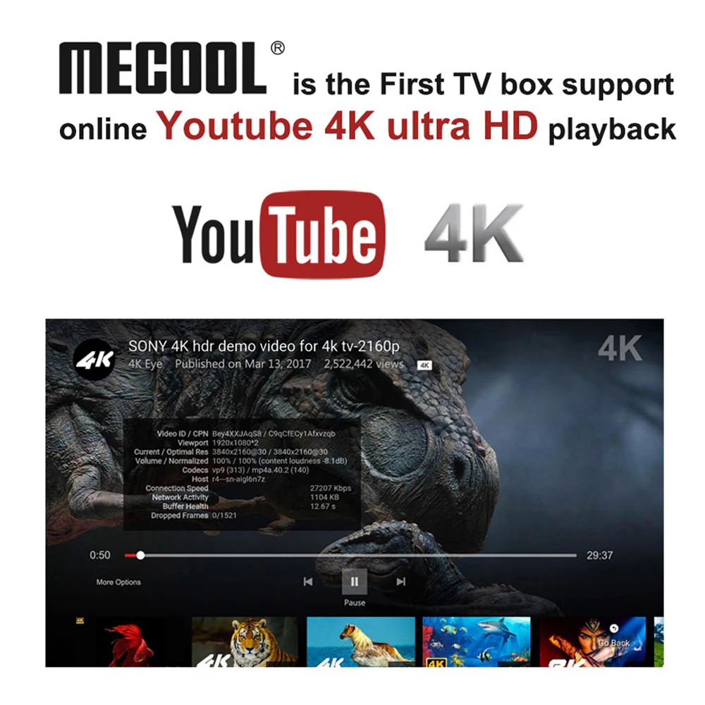 Mecool M8S PRO L Withou не Голосовое управление 4K tv Box Android 7 1 Smart 3 Гб 16 Amlogic S912 Cortex A53 cpu Bluetooth 4 |