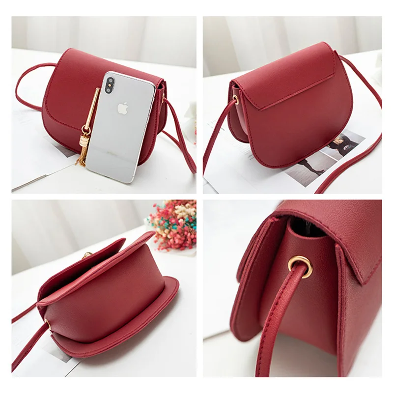 

2021 Handbags PU Leather Ladies Messenger Bag Promotion New Women's Shoulder Bags Female Pure Color Small Square Bag Clutch Bags
