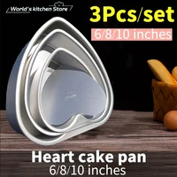 heart shaped cake pan with removable bottom anodized aluminum wedding birthday baking cake tin cheesecake pan chiffon cake mold