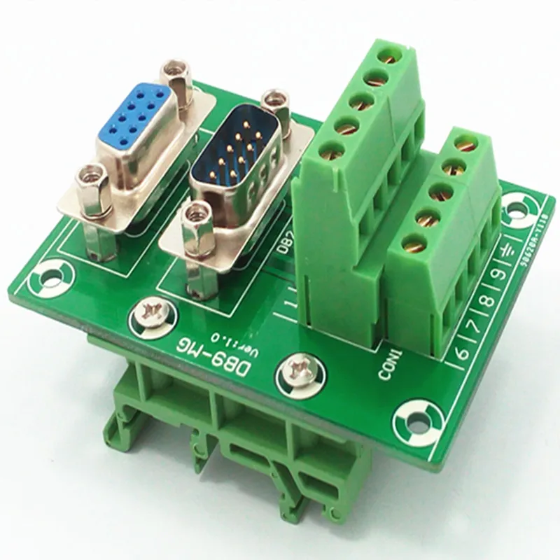Верхняя DB9 Мужская/женская верхняя переходная плата Клеммная колодка