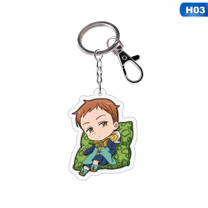 Брелок для ключей с японским аниме Семь смертных грехов акриловый мужчин и
