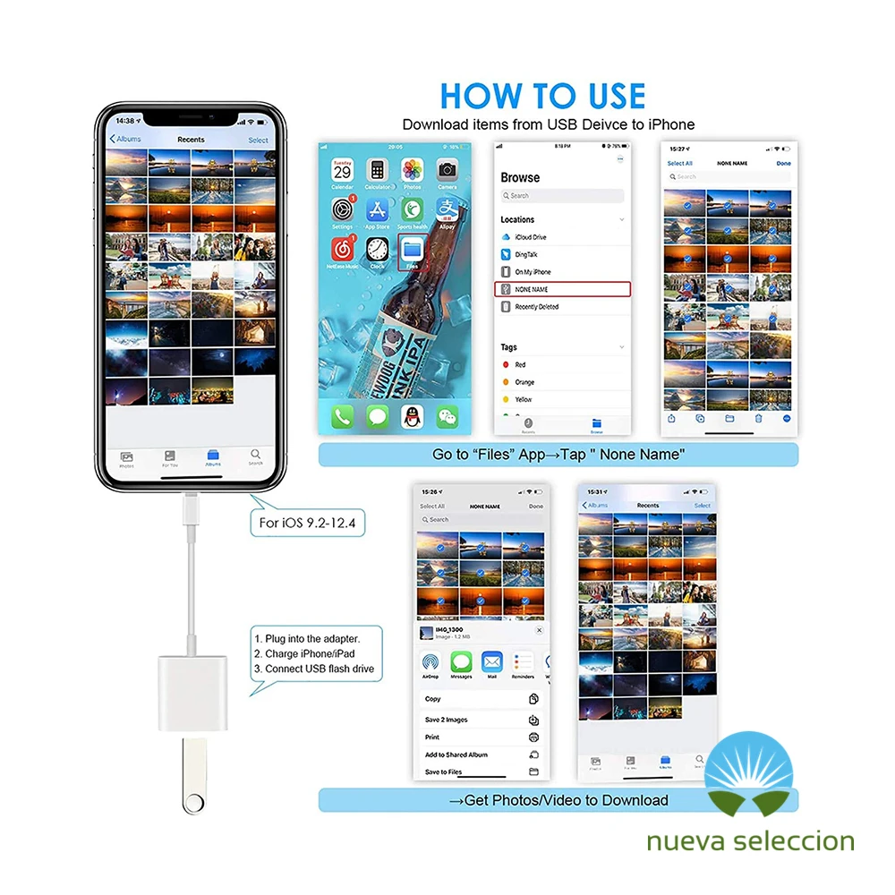 for lightning iphone to usb and charge 2 in 1 adapter cable converter camera kit for iphone 11 12 xs x xr max pro mini se2 7 6 free global shipping