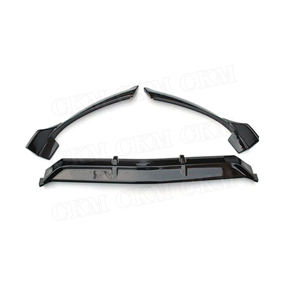 3 шт. ABS рояль Черный Автомобильный передний бампер спойлер для Mercedes Benz W205 C205 C200 C300