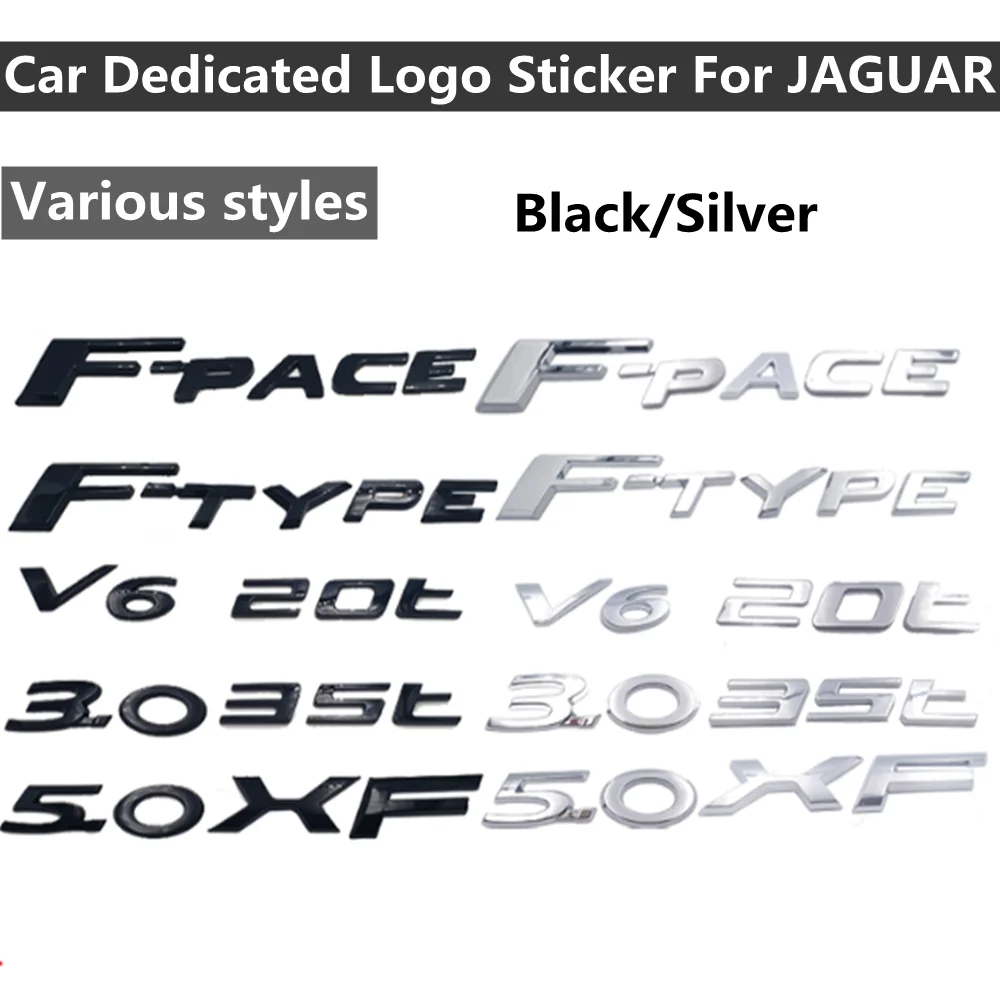

3.0 5.0 V6 V8 Decals Car Styling Tailgate 3D Decor Sticker Emblem For Jaguar XE XF XJL EPACE F PACE F-TYPE Car Trunk Insignia