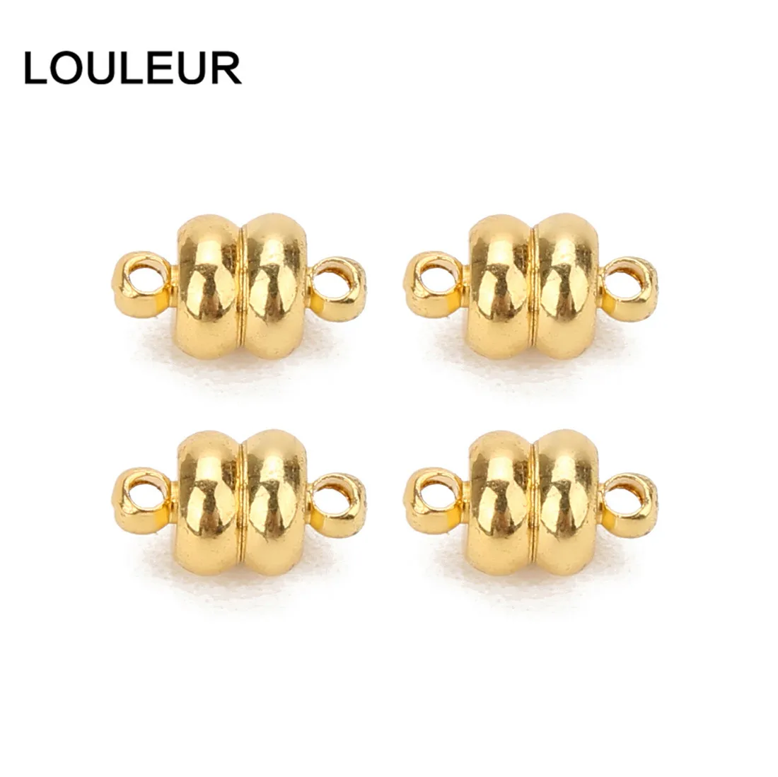 LOULEUR 10 шт./лот круглые медные сильные магнитные замочки для 7 мм кожаного шнура Браслеты Разъемы для DIY изготовления ювелирных изделий DIY Изготовление ювелирных изделий для начинающих ожерелье Diy Изготовление ювелирных изделий 6 цветов на выбор