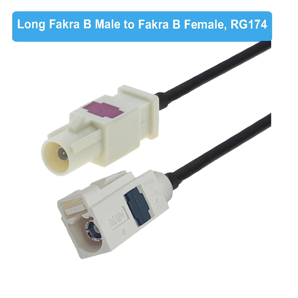 1 шт. белая Fakra B товара Jack штекер к женскому RG174 кабель-удлинитель для GPS радио