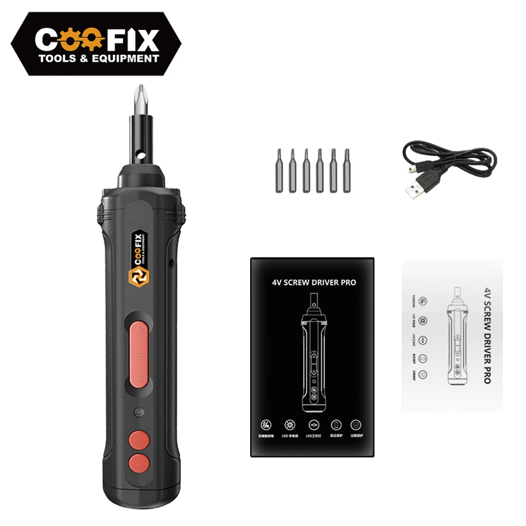 

COOFIX Mini Electric Screwdriver Set 3.6V USB Rechargeable Automatic Screwdriver Torque Screwdriver