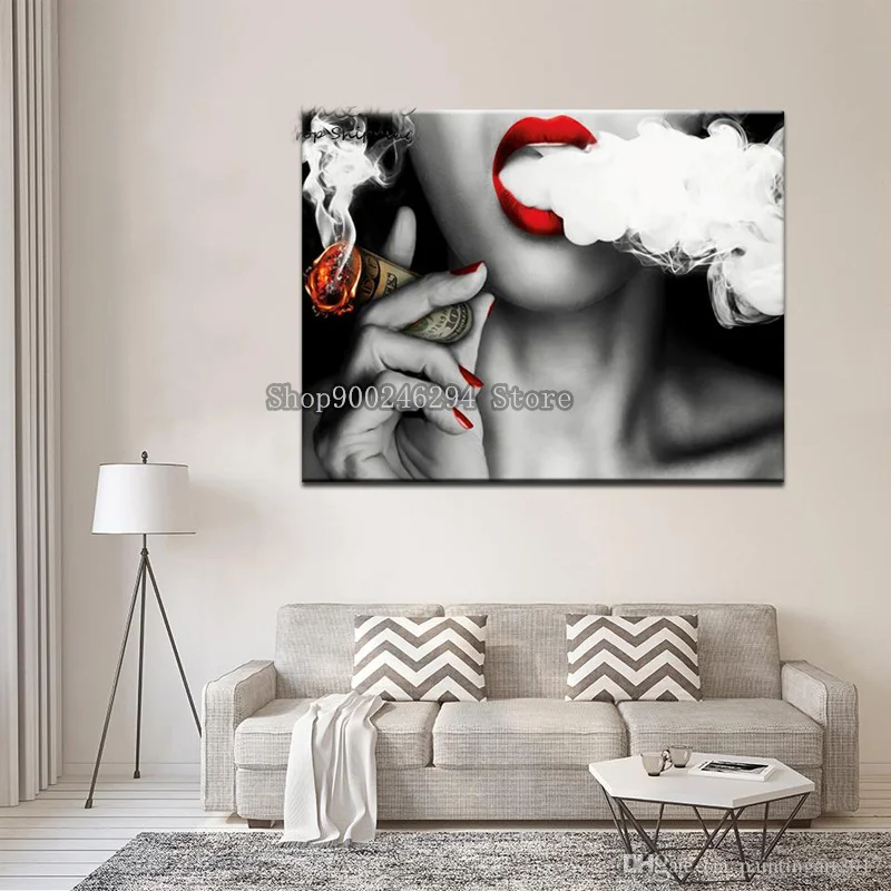 3D DIY 2020 Настенная картина с бриллиантами для женщин курения денег крестиком