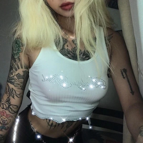 Модные женские футболки в стиле Ins короткая футболка с блестками укороченный топ