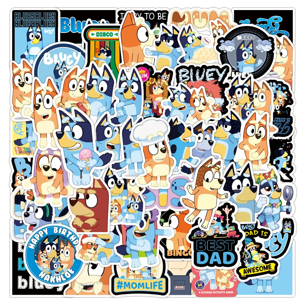 50 шт./лот наклейки с мультяшным рисунком бинго без повторений для мотоциклетного