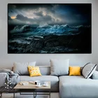 Настенная картина морские волны, современный настенный Декор, пейзаж, постеры для гостиной, картина маслом на холсте, для спальни