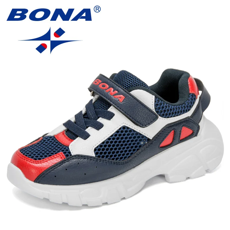 

BONA 2021 New Designers Fashion Children's Shoes Sneakers Mesh Boys Girls Walking Shoes Pretty Kids Casual Flats Footwear Comfy