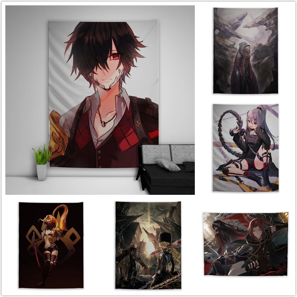 

CODE VEIN Louis Amamiya Eva Roux Tapestry Art Wall Hanging Sofa Table Bed Cover Home Decor Dorm Gift