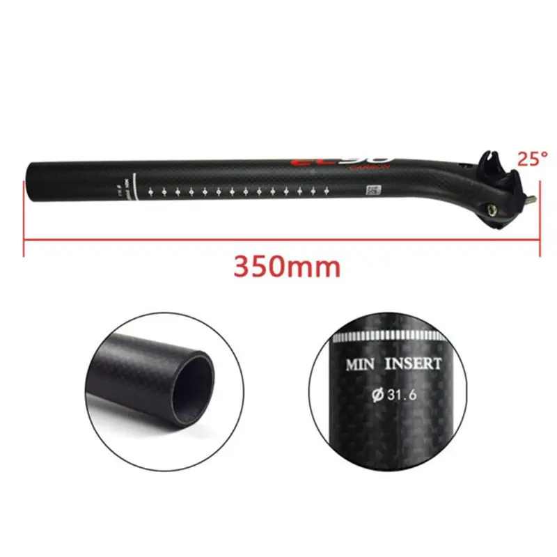 Carbon Fiber Bicycle Seatpost Ultralight Mountain Road MTB Bike Seat Post Tube | Спорт и развлечения