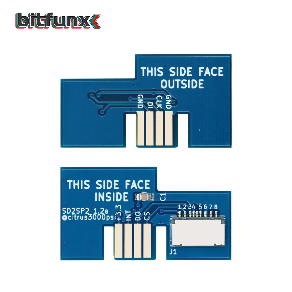 Bitfunx SD2SP2 TF SD карта адаптер для Nintendo Gamecube NGC NTSC Серийный порт 2- Gold HQ ENIG Surface |