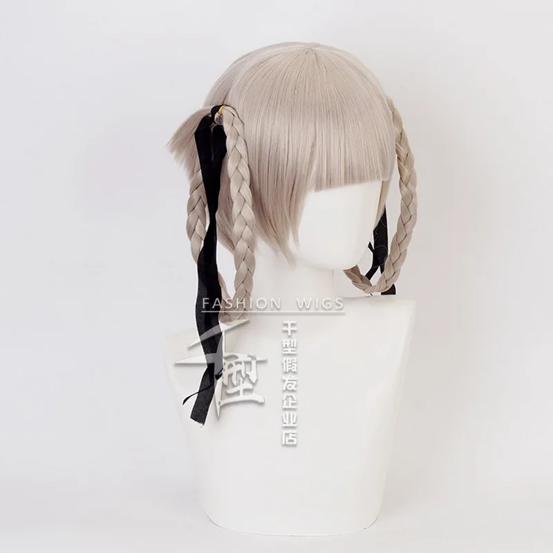 Аниме Kakegurui Kirari Momobami короткие Косплэй парик из синтетических волос с косами