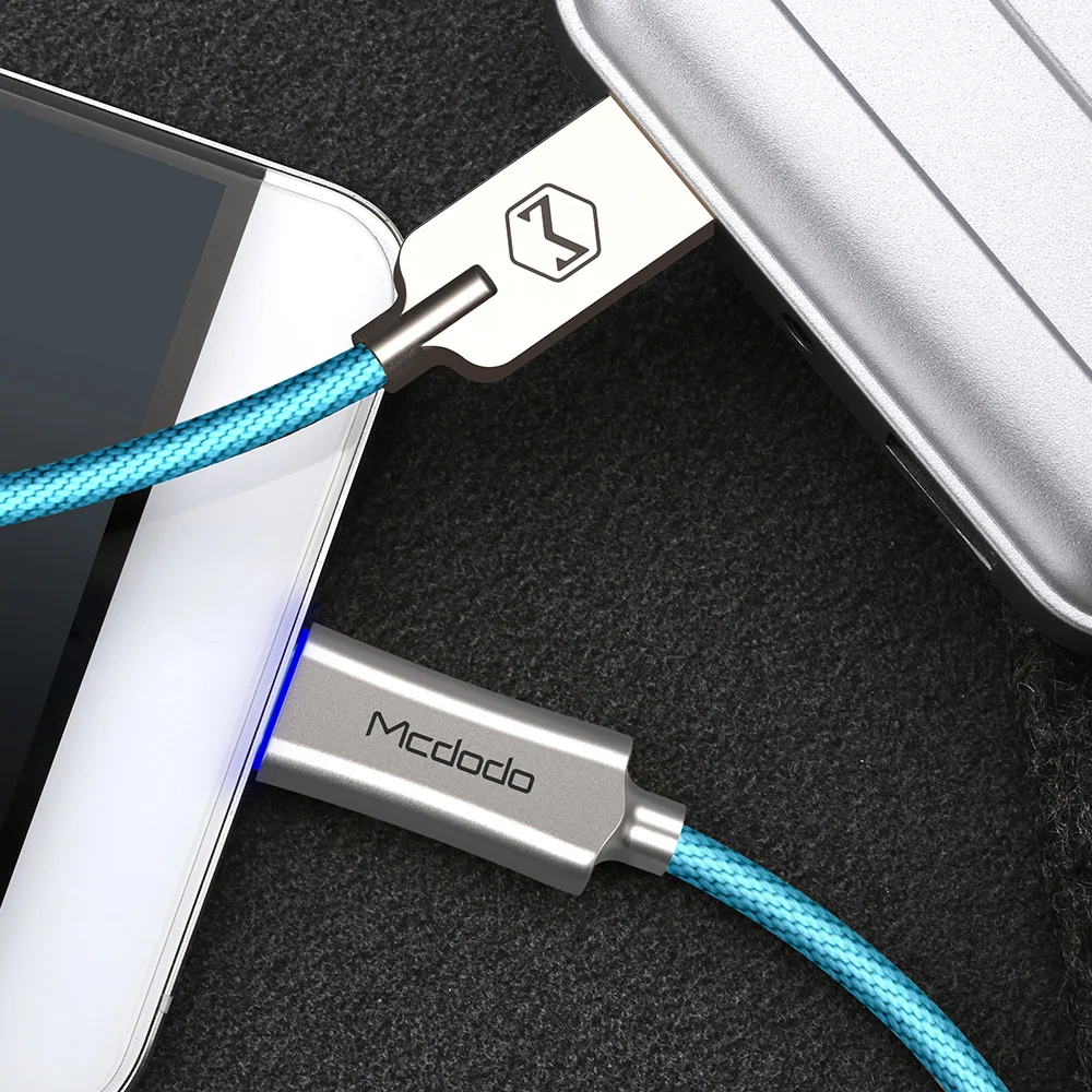 10 шт./лот Mcdodo usb type C кабель QC3.0 кабель передачи данных для быстрой зарядки USB C кабель для samsung Xiaomi Mi9 Redmi Note 7 автоматическое отключение - Цвет: Blue