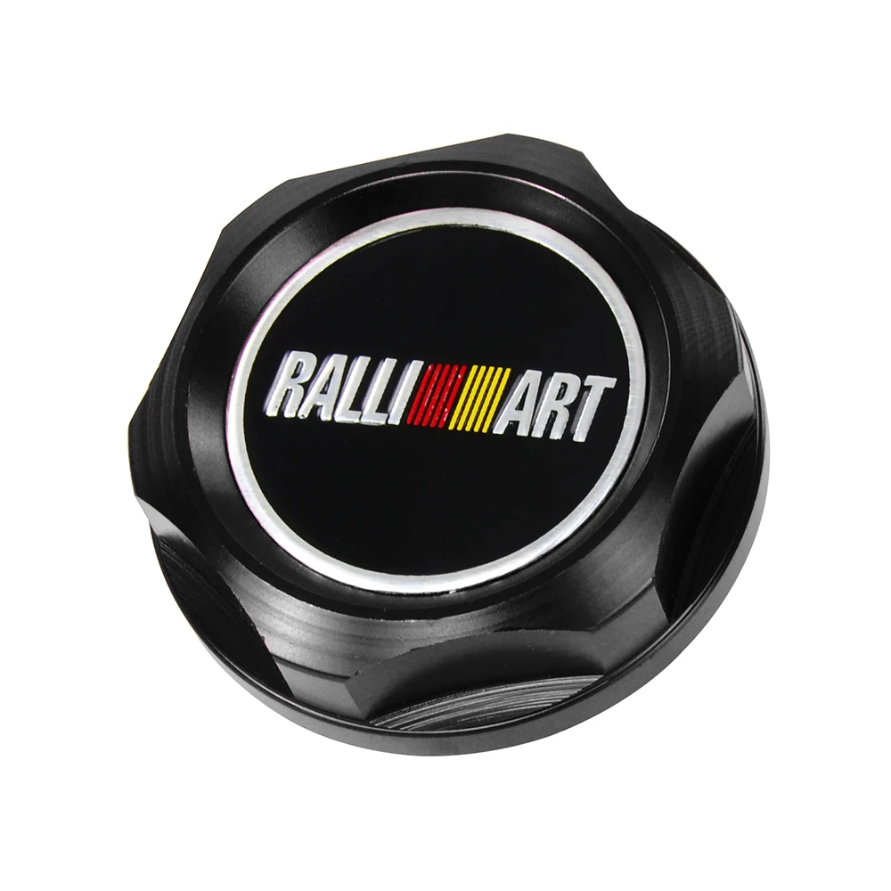 Черный Ralliart гоночный двигатель масляный колпачок масляный топливный наполнитель Крышка для Mitsubishi HT6315 - Цвет: Черный