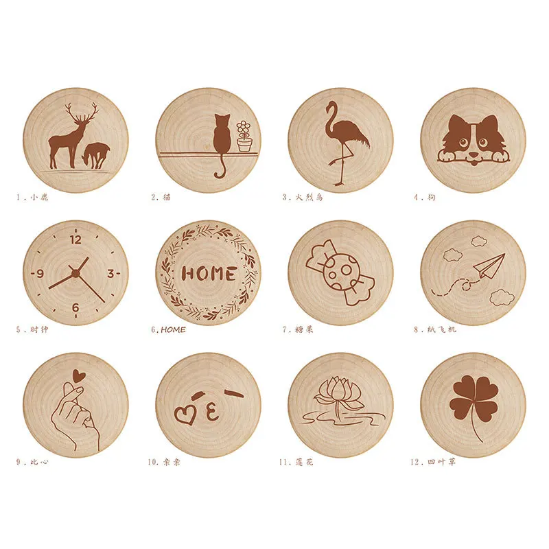 Магнитные наклейки с натуральным бревном персонализированные магнитные на