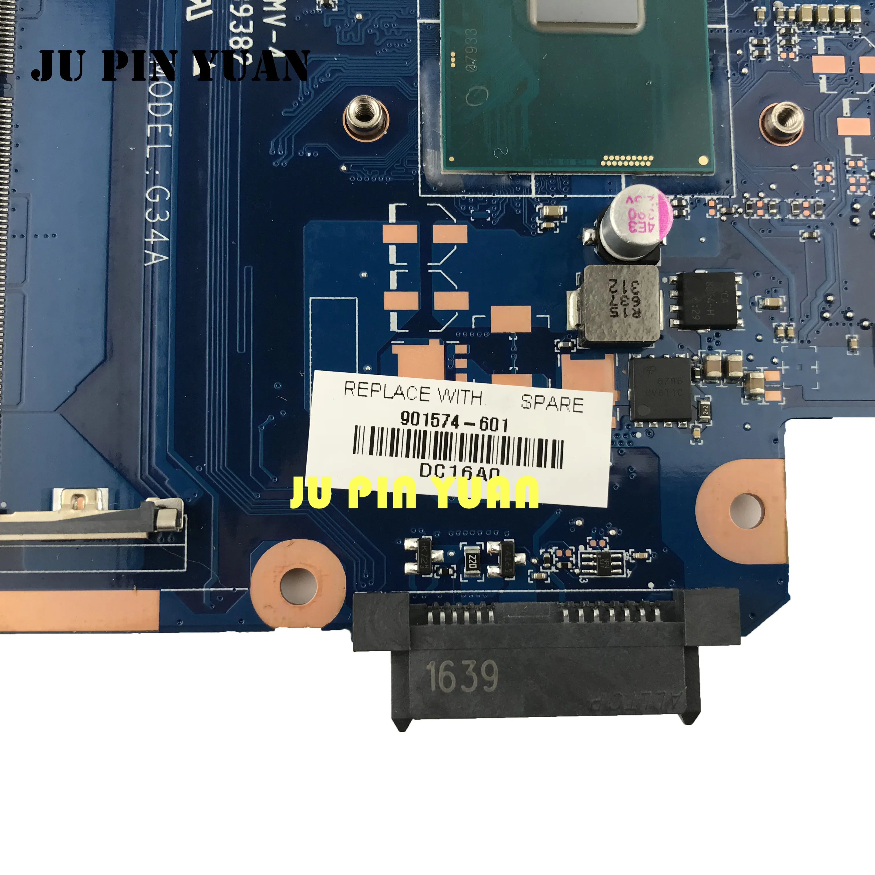 Verkaufen 901574-601 DAG34AMB6D0 G34A Für HP Pavilion 15-AU Serie Motherboard 901574-001 Mit I5-7200U Cpu Vollständig Getestet