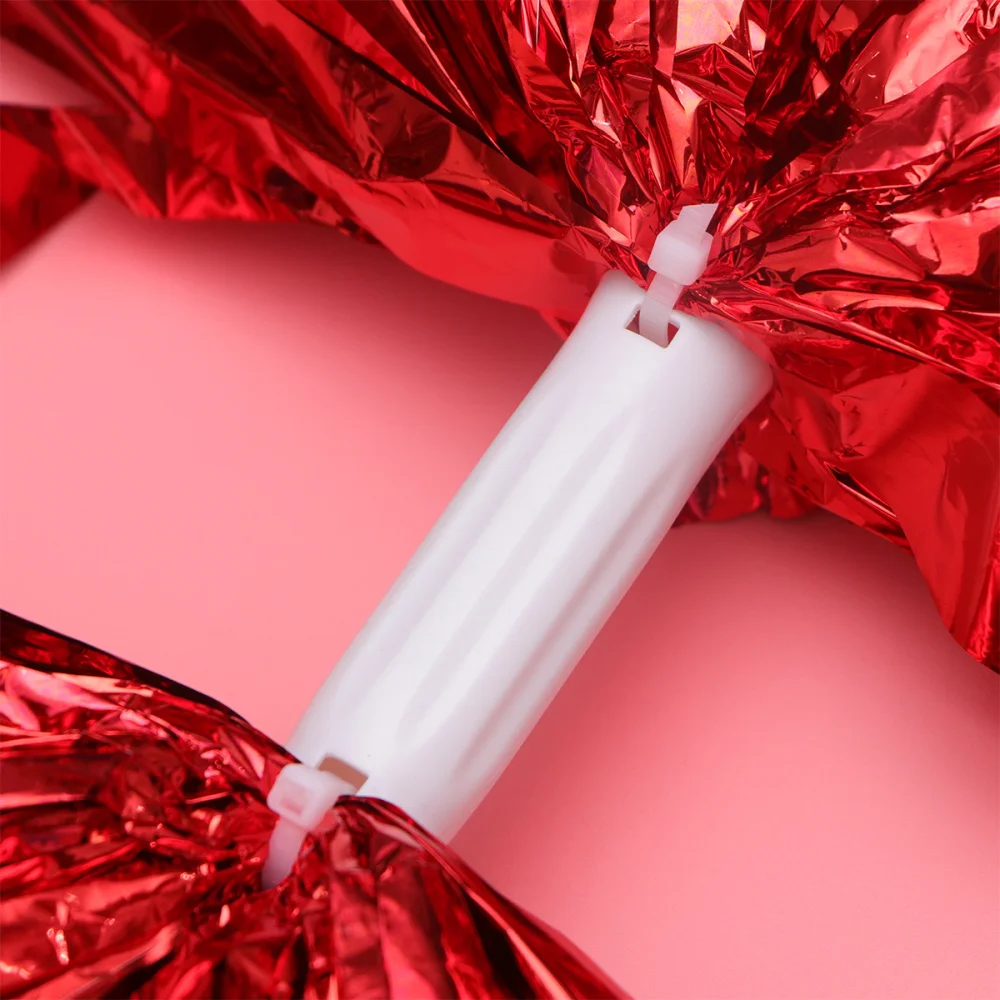 

2 Pcs Cheering Balls Squad Spirited Shinny Cheerleading Kit Cheer Poms Cheerleaders Supples with Handle for Competition