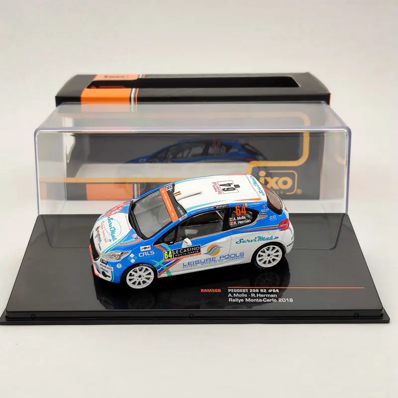 IXO 1/43 для P ~ 208 R2 #64 Rallye Monte Carlo 2018 RAM560 литье под давлением модель Ограниченная серия|
