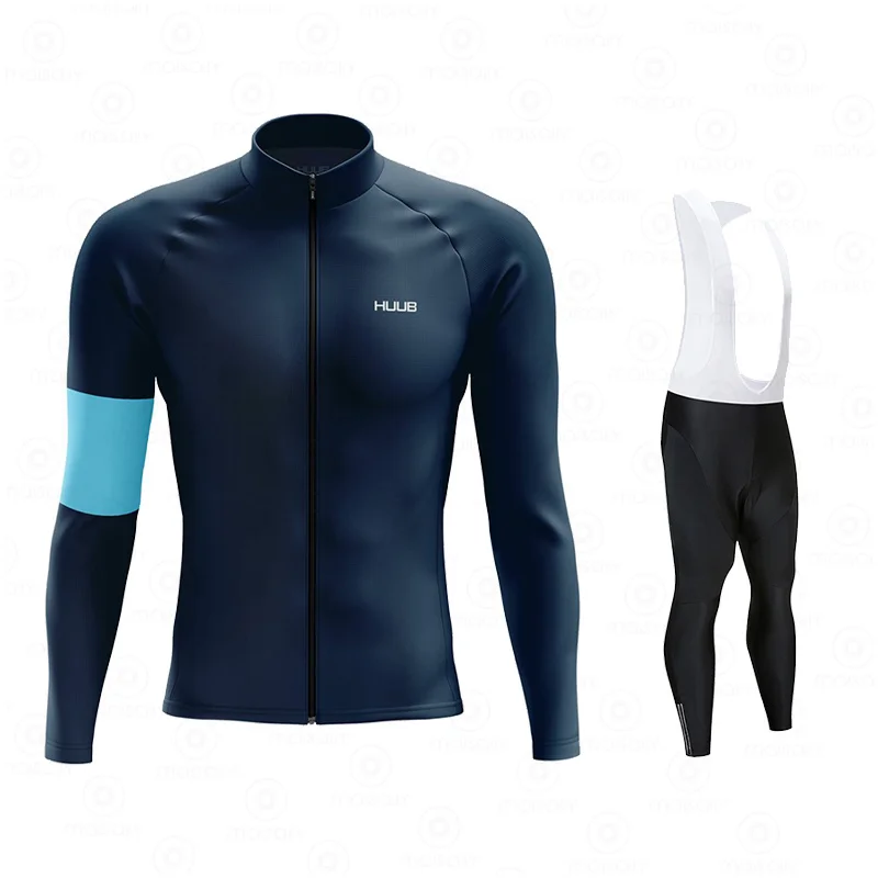 

2021 HUUB весенне-осенний велосипедный комплект трикотажные брюки с нагрудником Ropa Ciclismo велосипедная одежда для горного велосипеда Мужская Но...