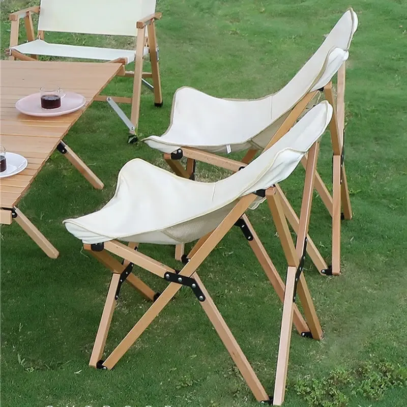 

Portable Beech Wood Folding Chair for Fishing Outdoor Camping