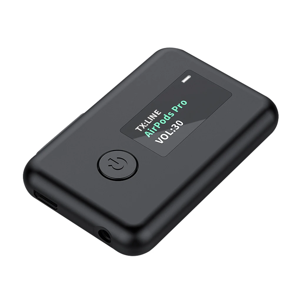 

Audio Receiver 3 5mm AUX Audio Adapter LED Screen Bluetooth-compatible V5 0 Wireless Portable Receiver