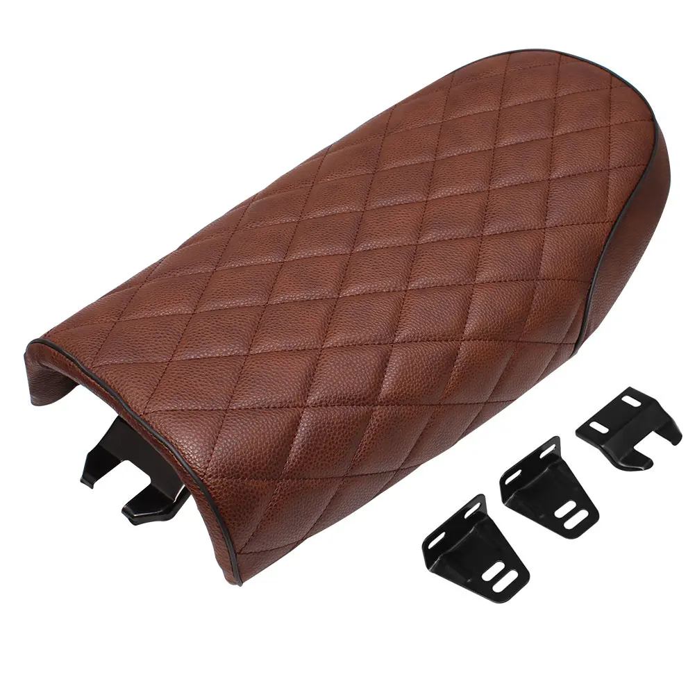 Новое коричневое мотоциклетное седло в стиле ретро для Кафе Racer винтажное