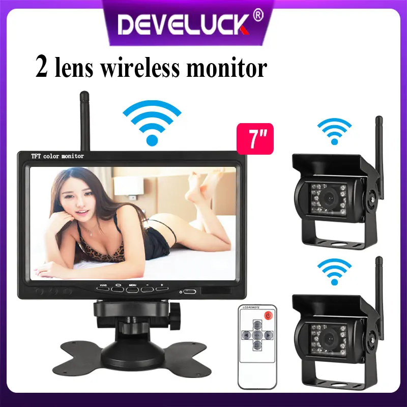 7 &quotавтомобильный монитор зеркало заднего Парковка Камера комплект