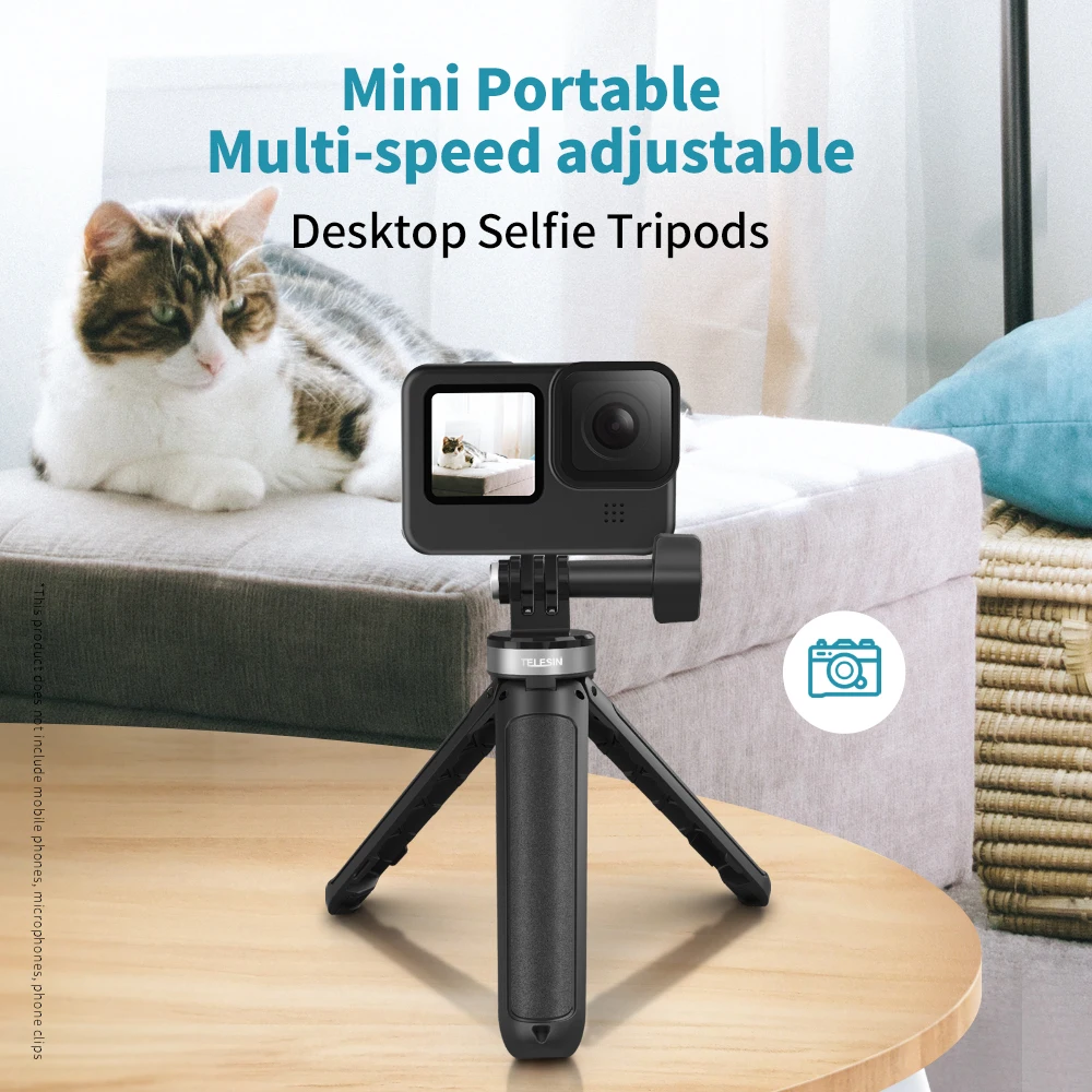 TELESIN мини селфи палка портативный алюминиевый сплав пластик регулируемый для GoPro