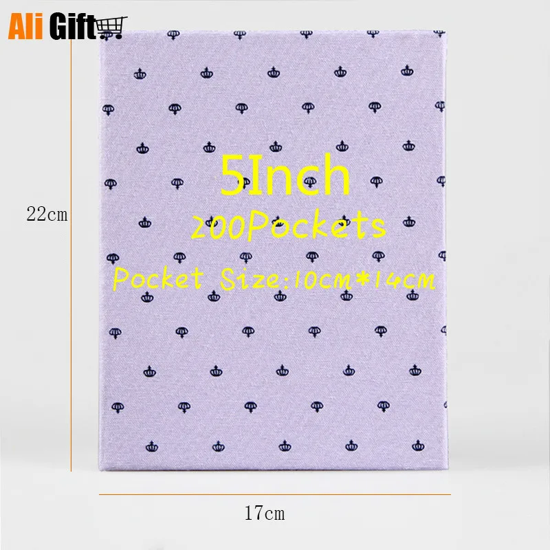 Тканевая обложка 5 дюймов 200 фотографий мультяшная Милая рамка для хранения