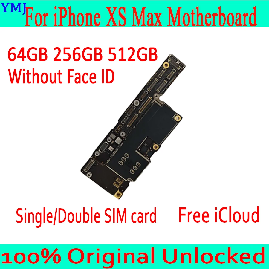 100% оригинальная разблокированная материнская плата для iPhone XS Max с/без лицевой ID