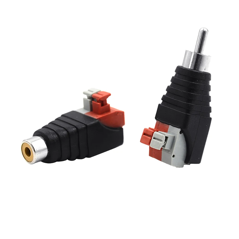 2020 1 Pair Universal Speaker Wire Cable to Audio Male RCA Jack Connector Adapter Conn | Компьютеры и офис