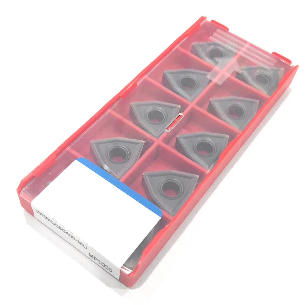 

10pcs/lot WNMG080408-MU MP1025 Milling Cutter Tool CNC External Turning Tool Hard Alloy Lathe Cutter Metal Lathe Tools