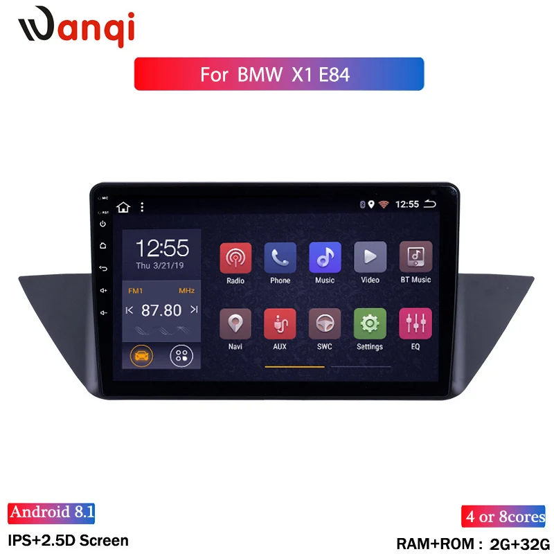 Wanqi Android 8 1 10 дюймов Авторадио автомобильный GPS-навигатор плеер для 2009 2010 2011 2012 2013 BMW