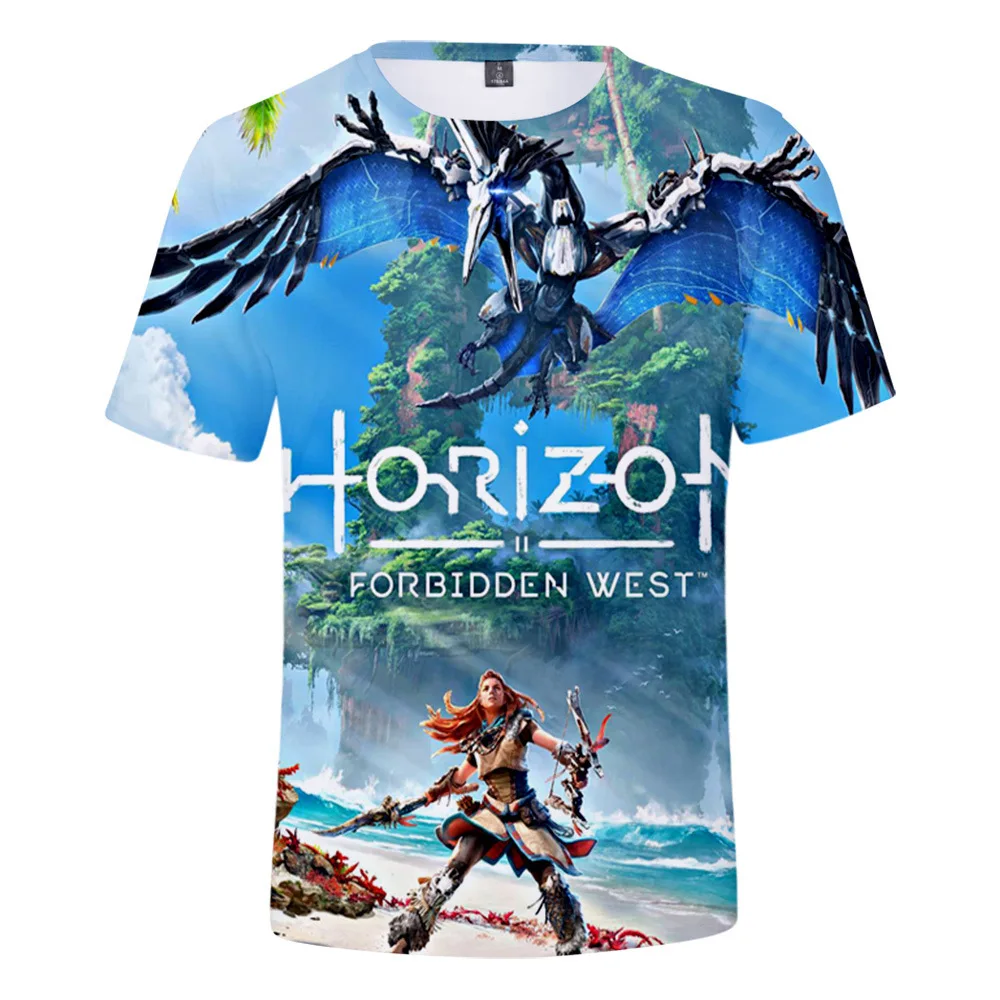 

New Summer Horizon Zero Dawn 3D Print T Shirt Men Women Tees Short Sleeve Casual T Shirt Print Fashion High Quality Oversized
