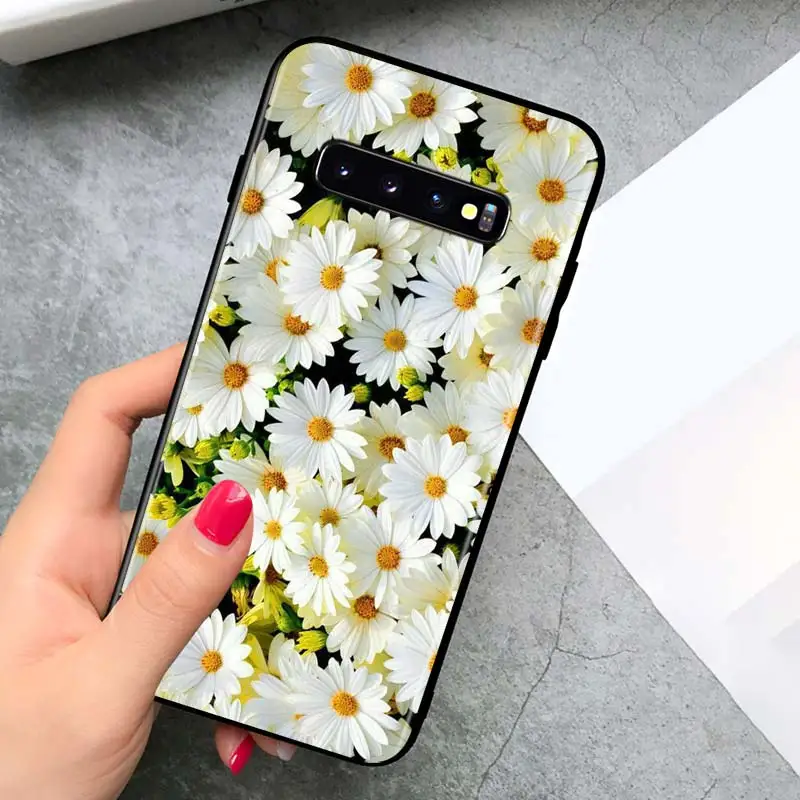 

Sunflower Flower for Samsung Galaxy S21 Ultra Plus Note 20 10 9 8 S10 S9 S8 S7 S6 Edge Plus Black Phone Case
