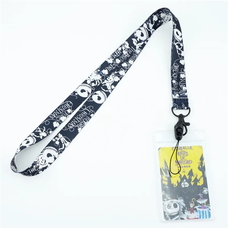 Мультфильм Хэллоуин Джек ключ ремешки шеи ремень ID карты мобильный телефон USB