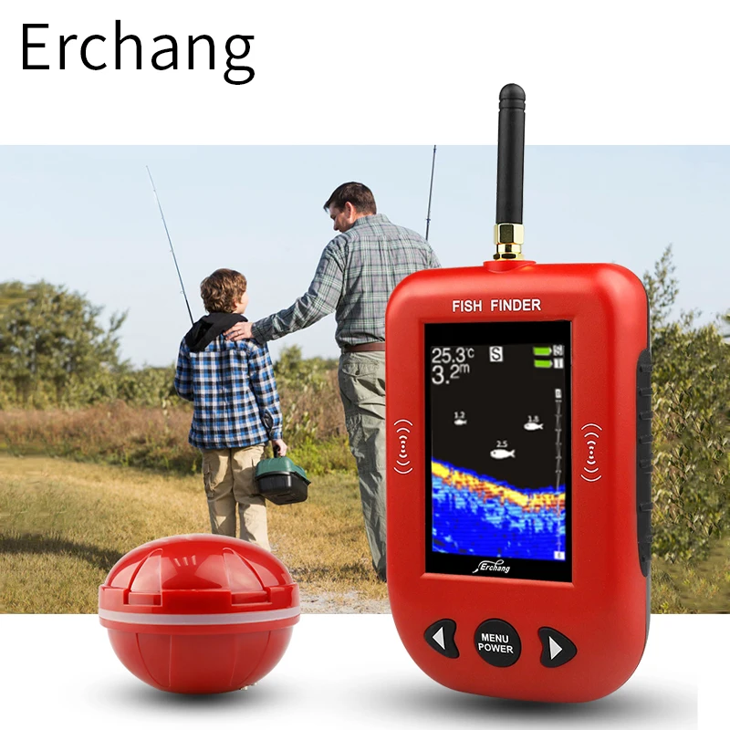 Эхолот-рыболокатор Erchang беспроводной глубина 48 м/200 футов/м | Спорт и развлечения