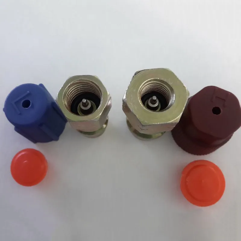 Модернизированный 7/16 до 3/8 адаптер преобразования R12 в R134a Высокий/Низкий фитинг