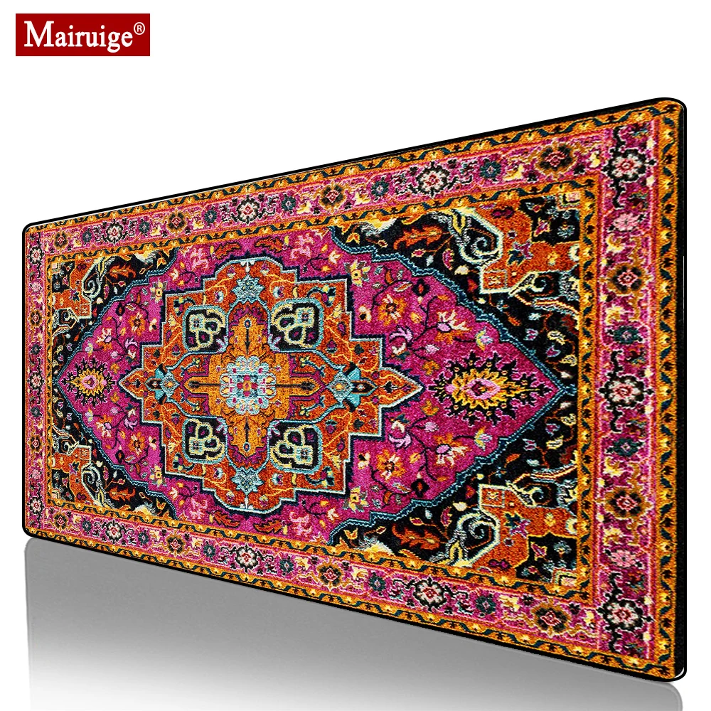 

Vintage Persian Rug Mouse Pad XXL Gamer Desk Mat Large Computer PC Padmouse Moroccan Carpet Gaming MousePad 90x40cm/70x30cm
