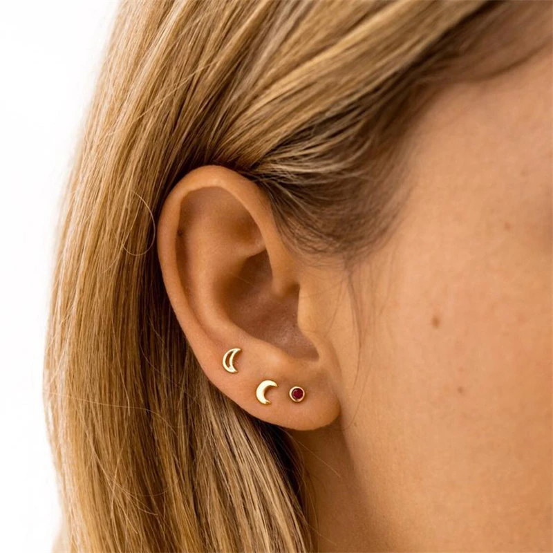 Женские серьги из стерлингового серебра 925 пробы свадебные со звездой и луной для