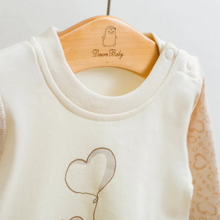 Боди с изображением животных в форме сердца из органического хлопка Детские